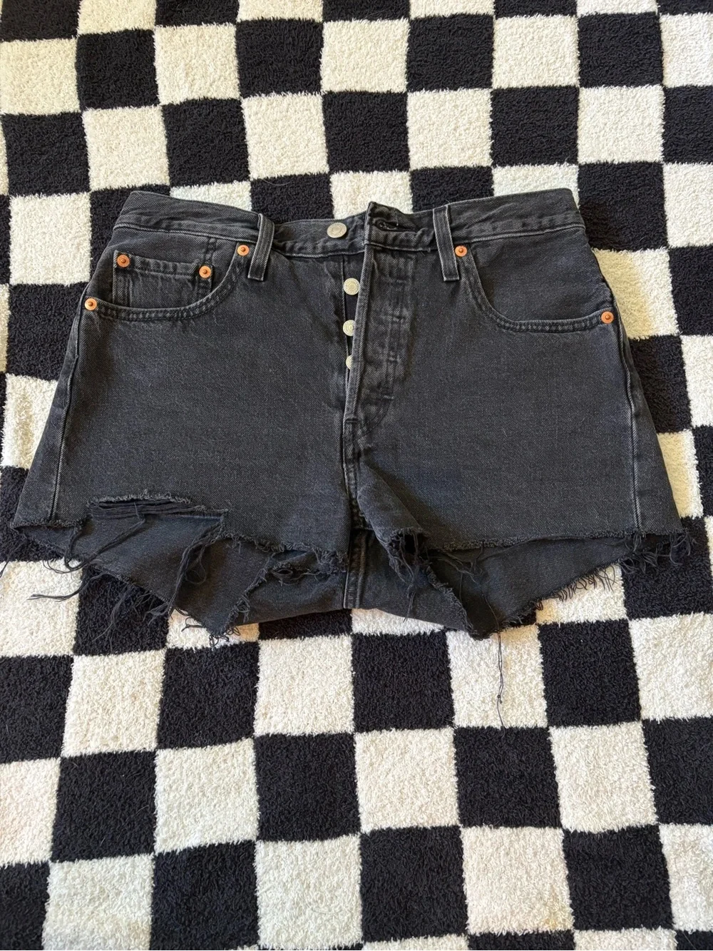 Levi’s Black Denim Shorts Size 28 (Fit Smaller)